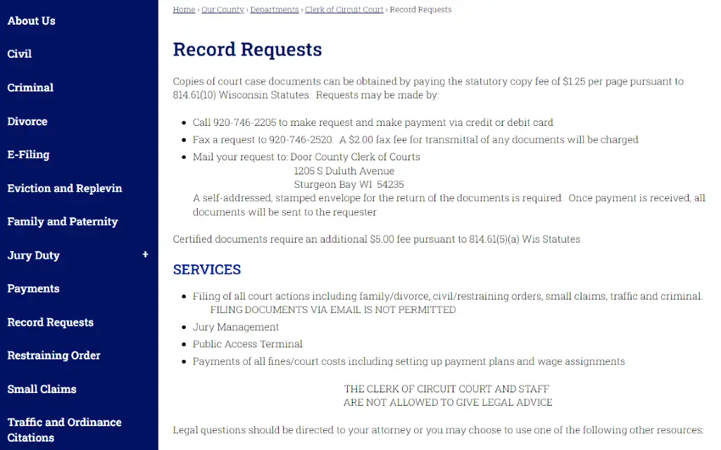 An image showing free marriage records can be searched in Wisconsin through submitting county record request request.